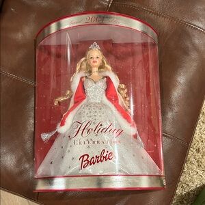 Barbie 2001 Holiday Celebration Doll in Red and White